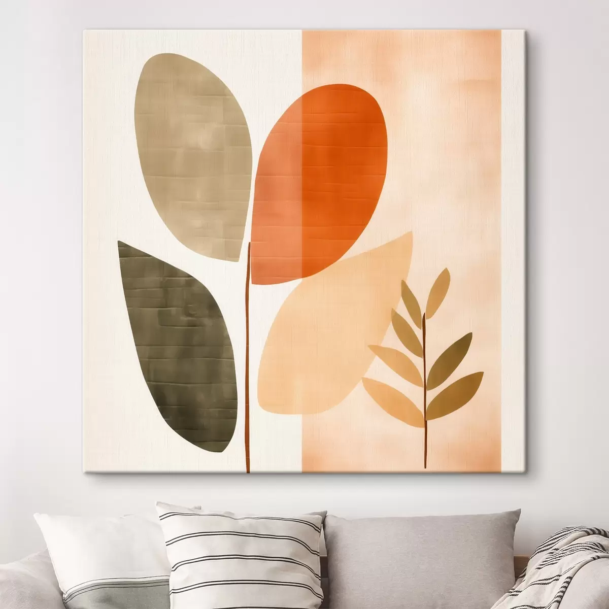  Peintures Feuillage minimaliste dans un style artistique s46644