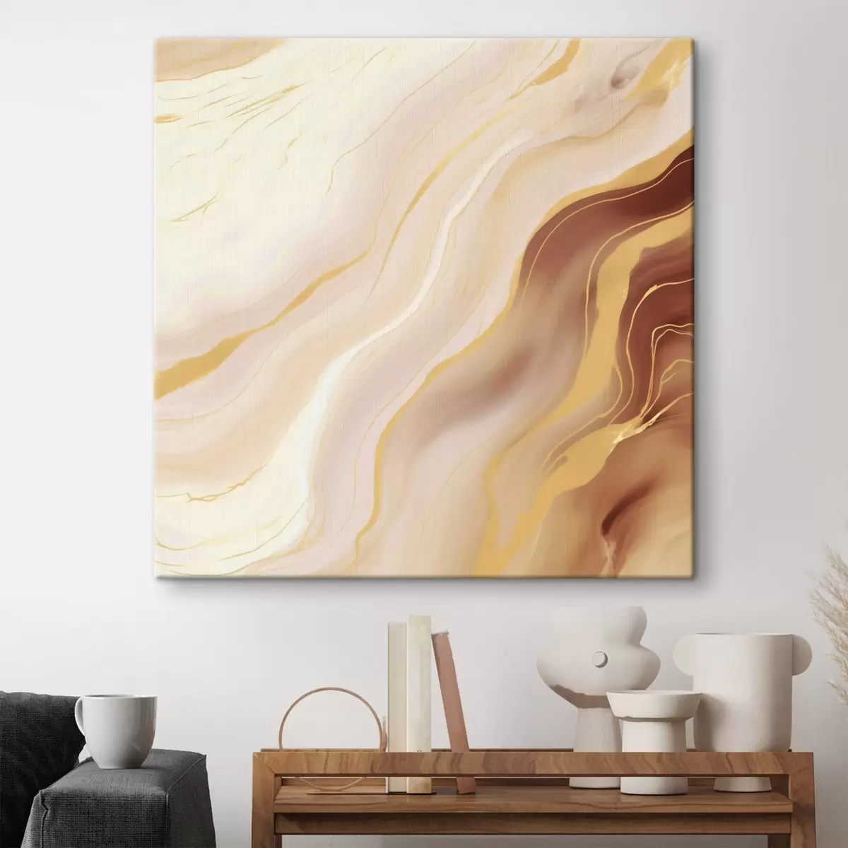  Peintures Composition avec transitions de couleurs naturelles s46661