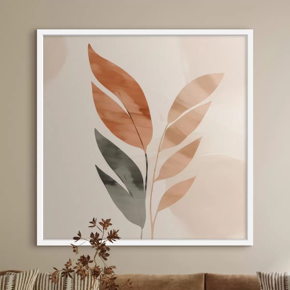 Affiche Composition botanique aux tons chauds f46647