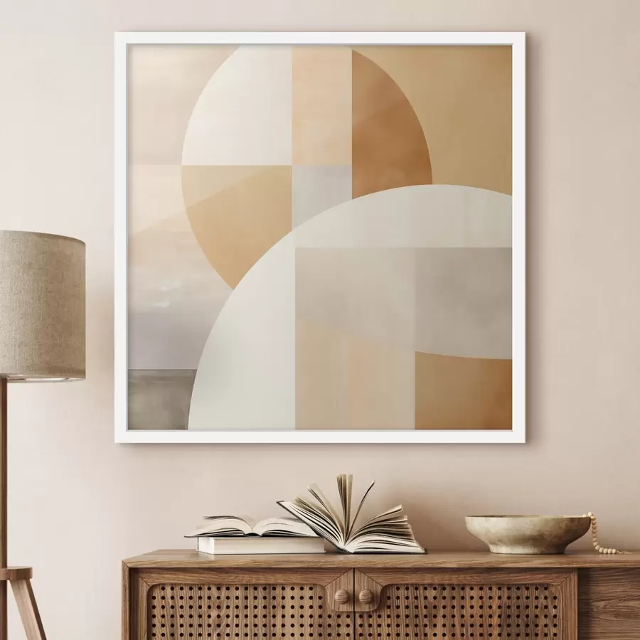 Fotobehang Artistieke geometrie in pasteltinten f46650