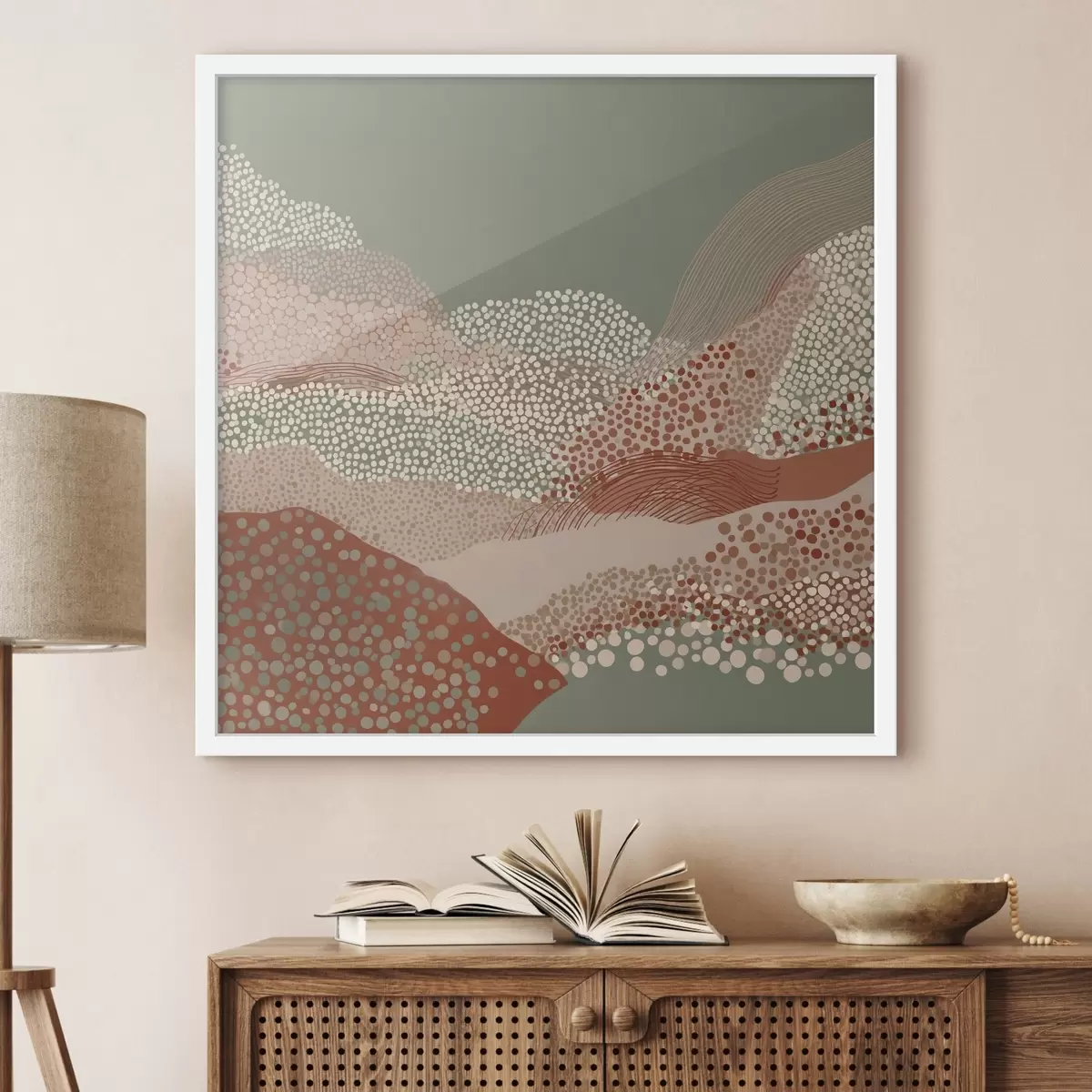 Poster Landschap in een gestileerde uitvoering f46652