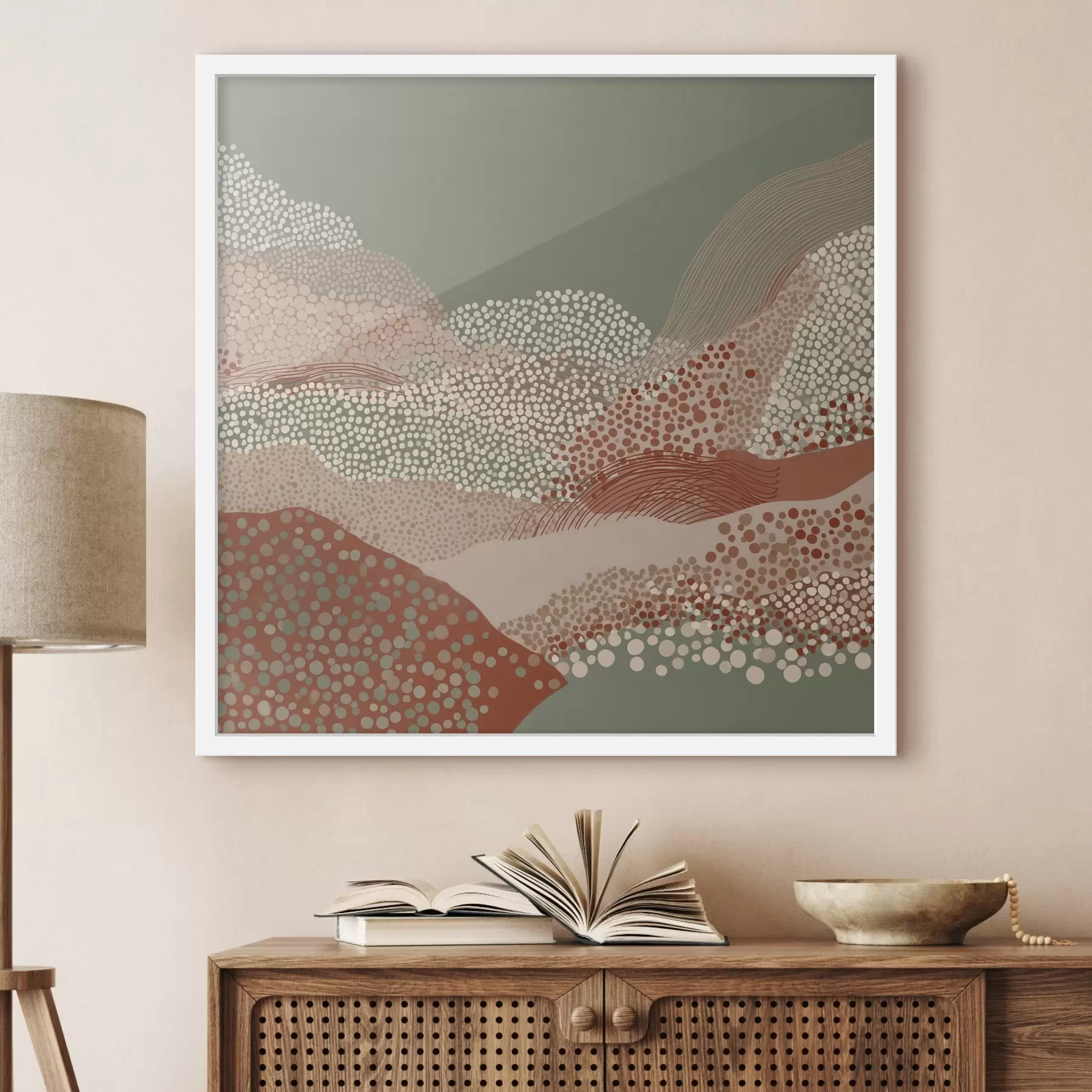 Fotobehang Landschap in een gestileerde uitvoering f46652