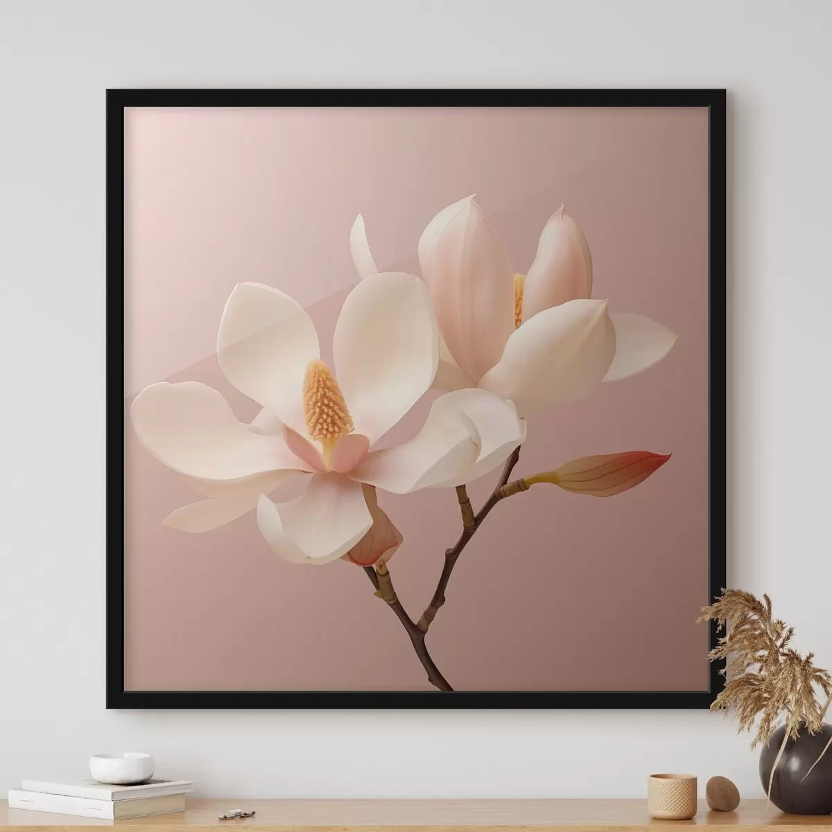 Affiche Pétales de fleurs délicats dans une palette pastel f46666