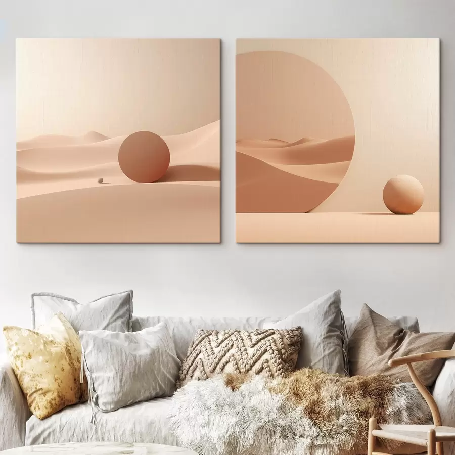  Peintures Composition avec des espaces calmes et une forme géométrique m00990