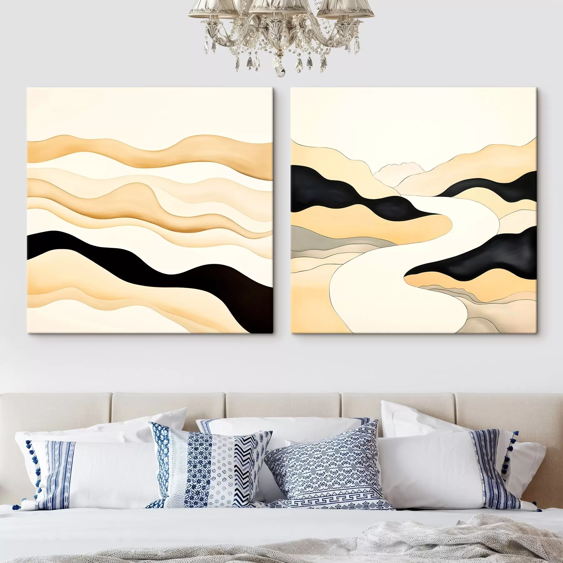  Peintures Formes abstraites inspirées des rythmes naturels m00992