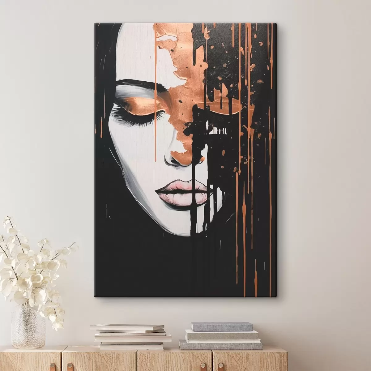  Peintures Portrait abstrait d'une jeune fille s46803