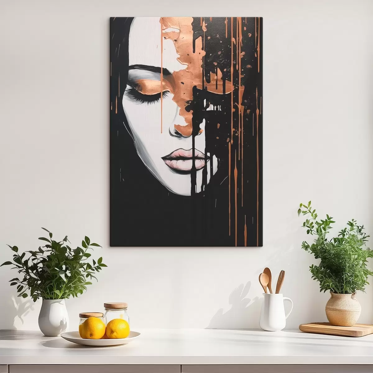  Peintures Portrait abstrait d'une jeune fille s46803