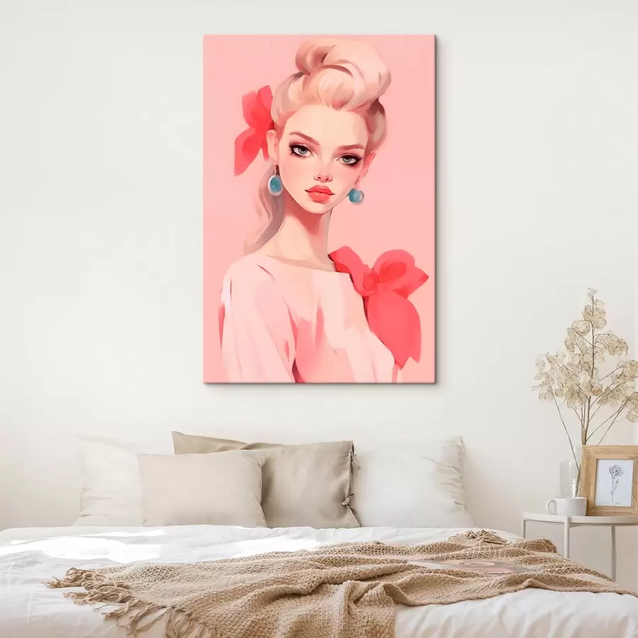  Peintures Fille en rose s46804