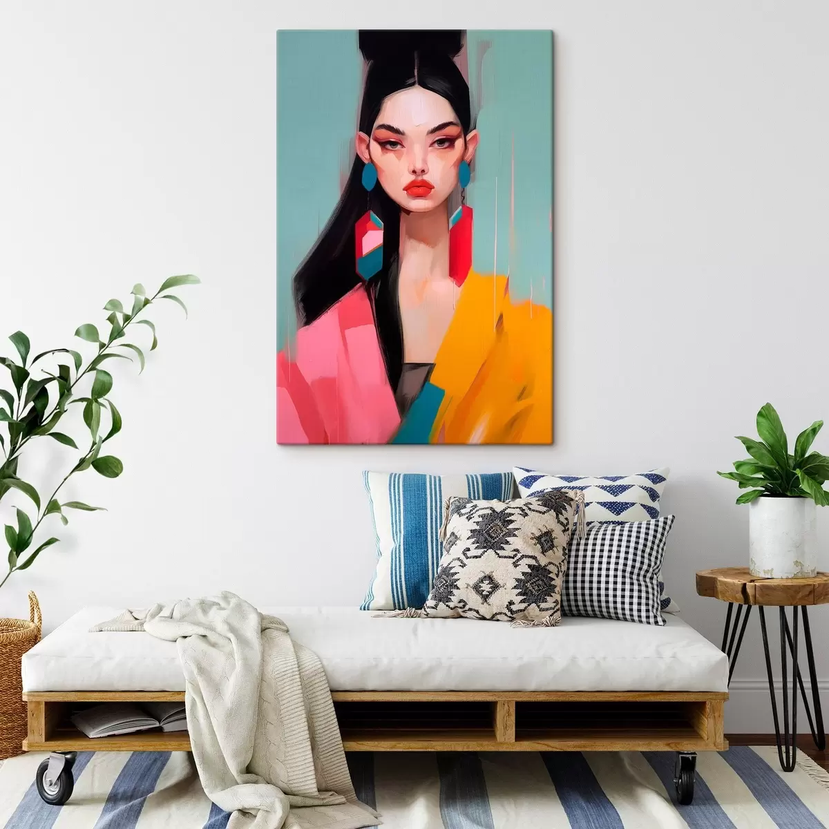  Peintures Portrait abstrait de mode s46808