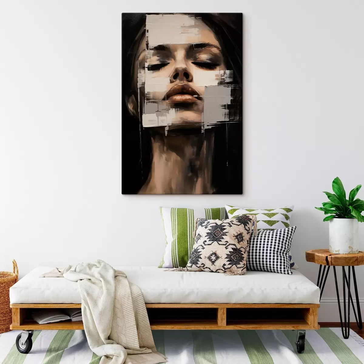  Schilderijen Abstract portret met vervagingseffect s46811