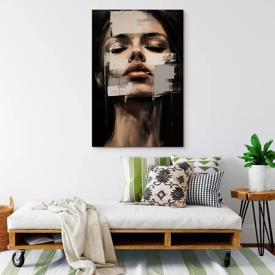  Peintures Portrait abstrait avec effet flou s46811