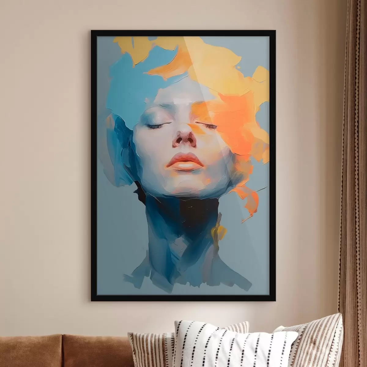 Poster Meisje in verf f46810