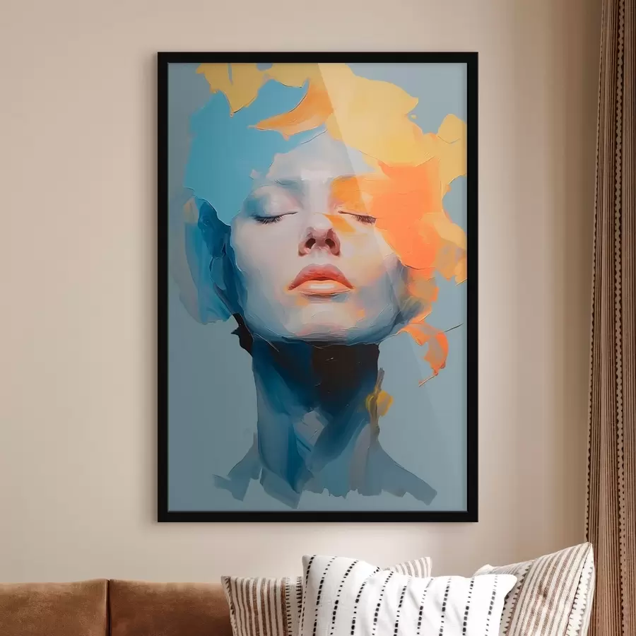 Fotobehang Meisje in verf f46810