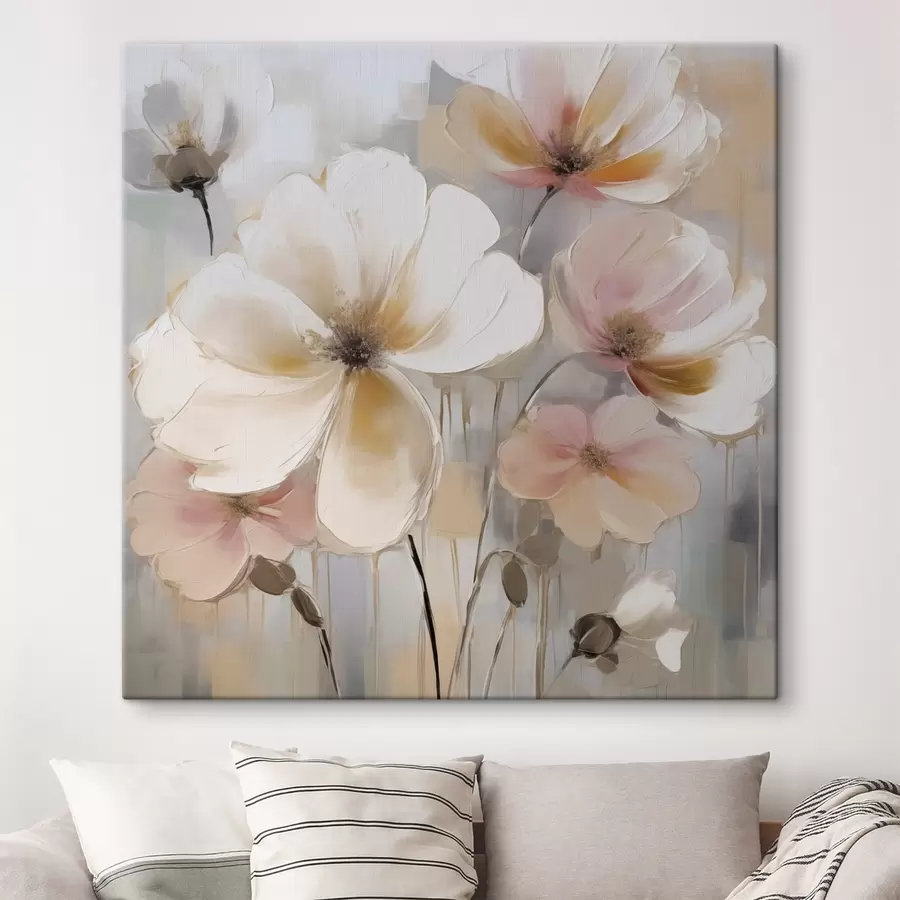  Peintures Fleurs primitives s46831