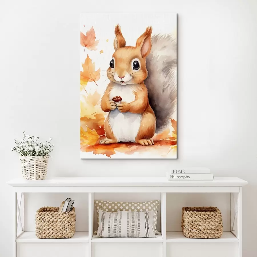  Peintures Adorable écureuil, imitation aquarelle s46766