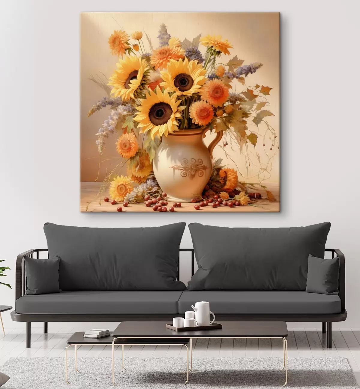  Peintures Composition automnale, fleurs dans un vase s46774