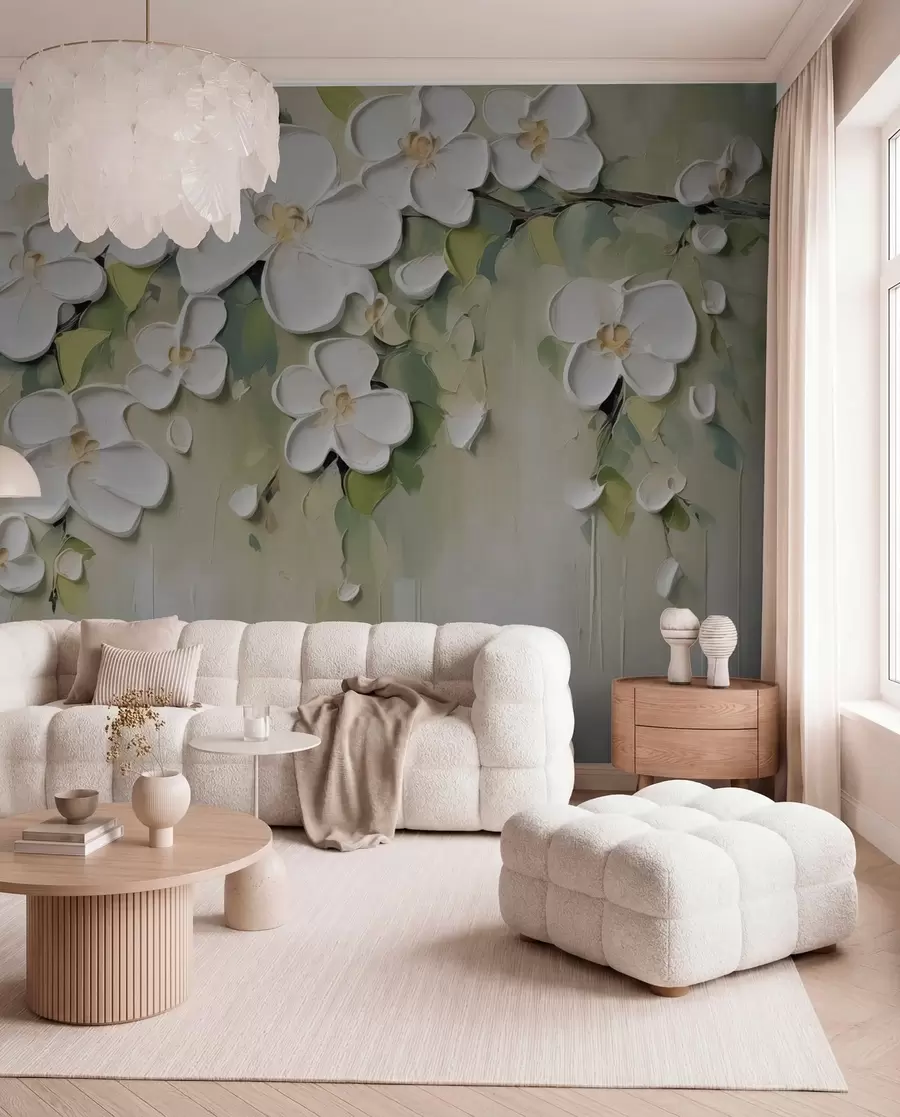Fotobehang Een tak met bloemen w04978