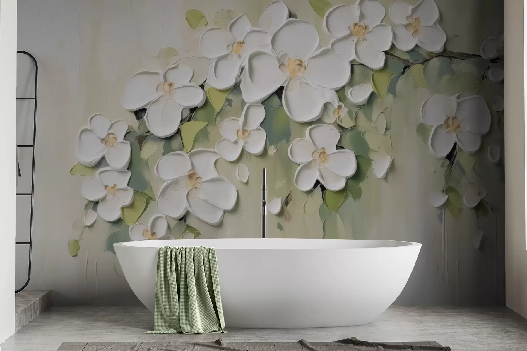 Papier peint photo Une branche avec des fleurs w04978