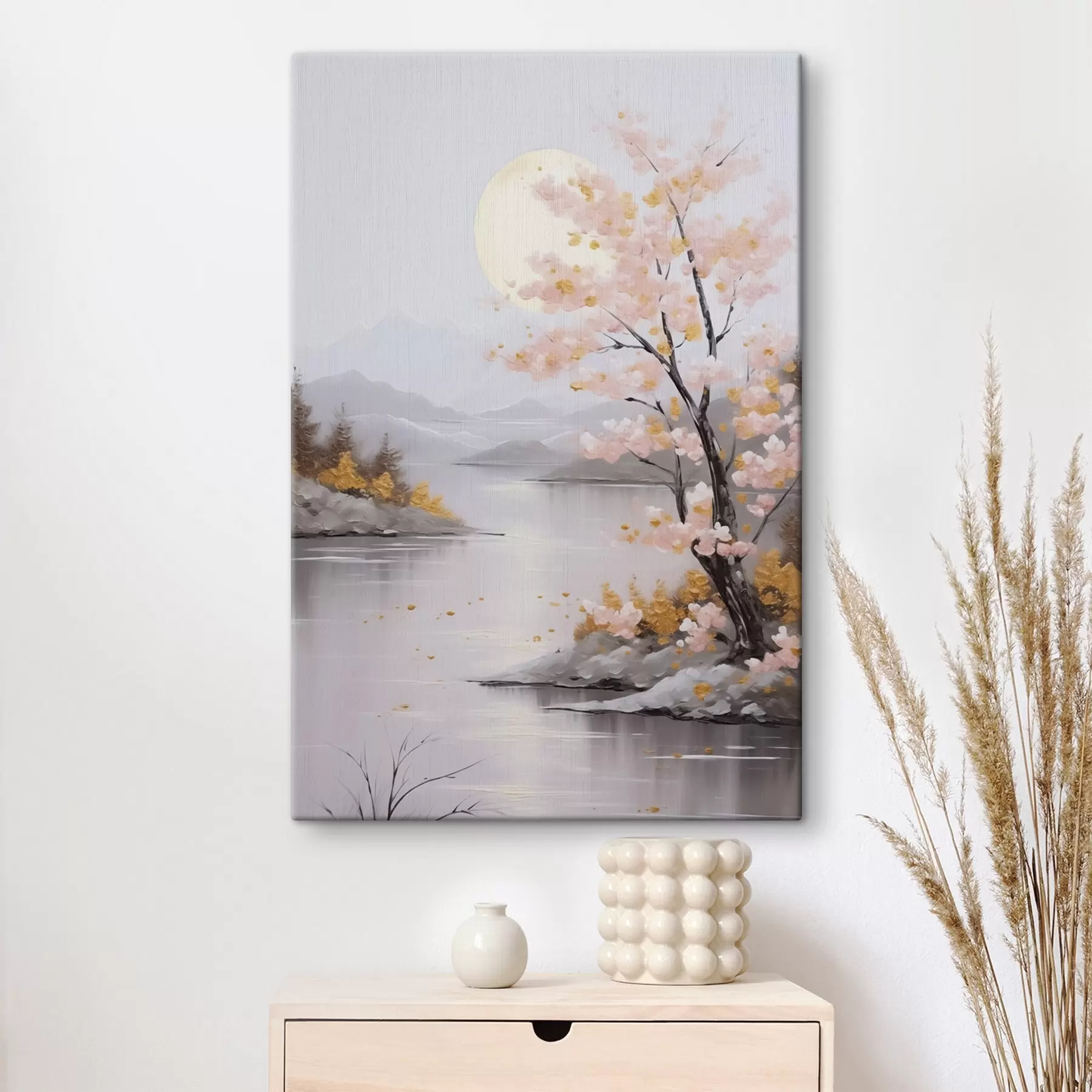 Fotobehang Abstracte landschapsimitatie van schilderkunst s46840