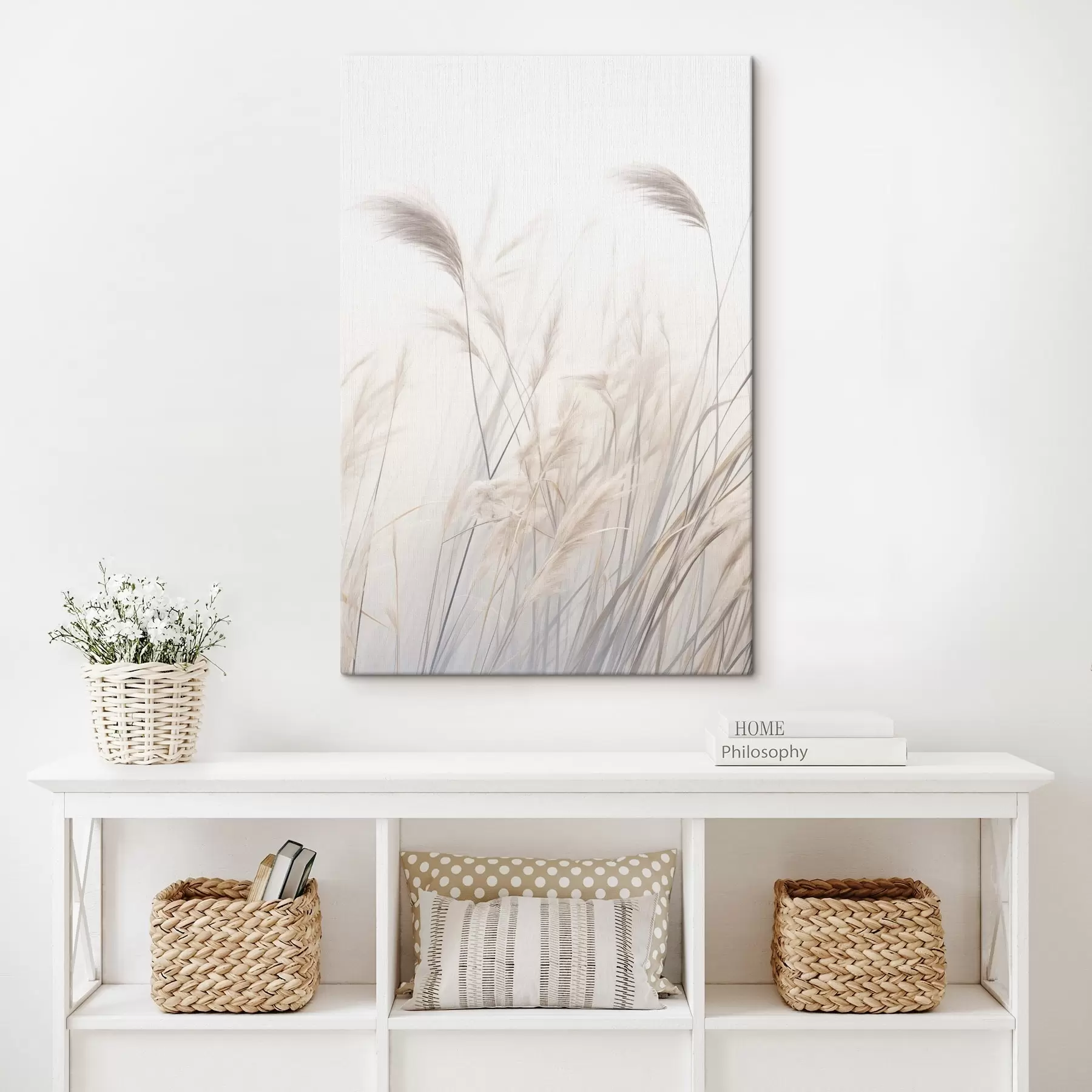  Peintures Plantes délicates sur fond clair s46884