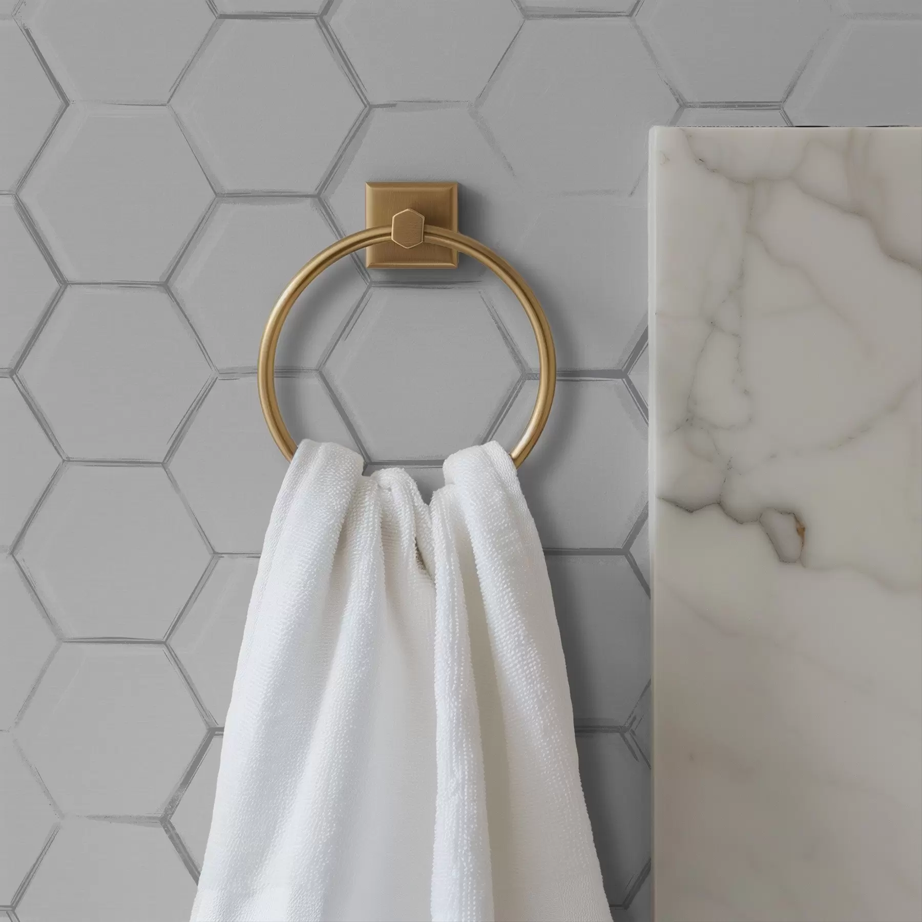 Fotobehang Witte driedimensionale zeshoeken op een gladde achtergrond a01059