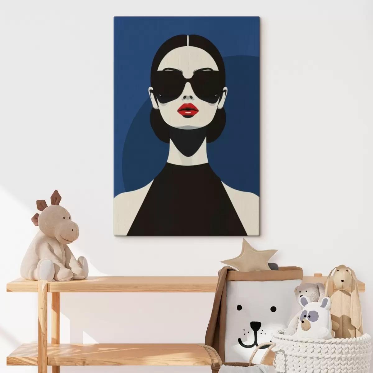  Peintures Portrait d'une fille avec des lunettes s46855