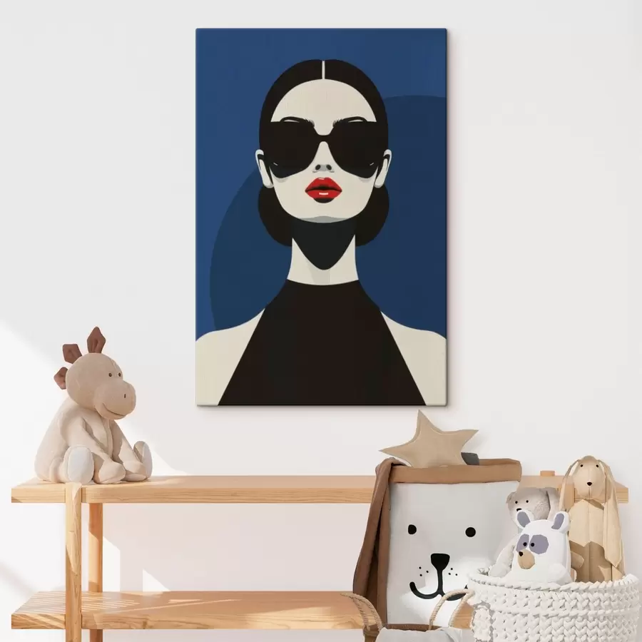  Peintures Portrait d'une fille avec des lunettes s46855