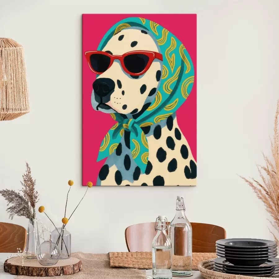  Peintures Chien avec une écharpe s46858