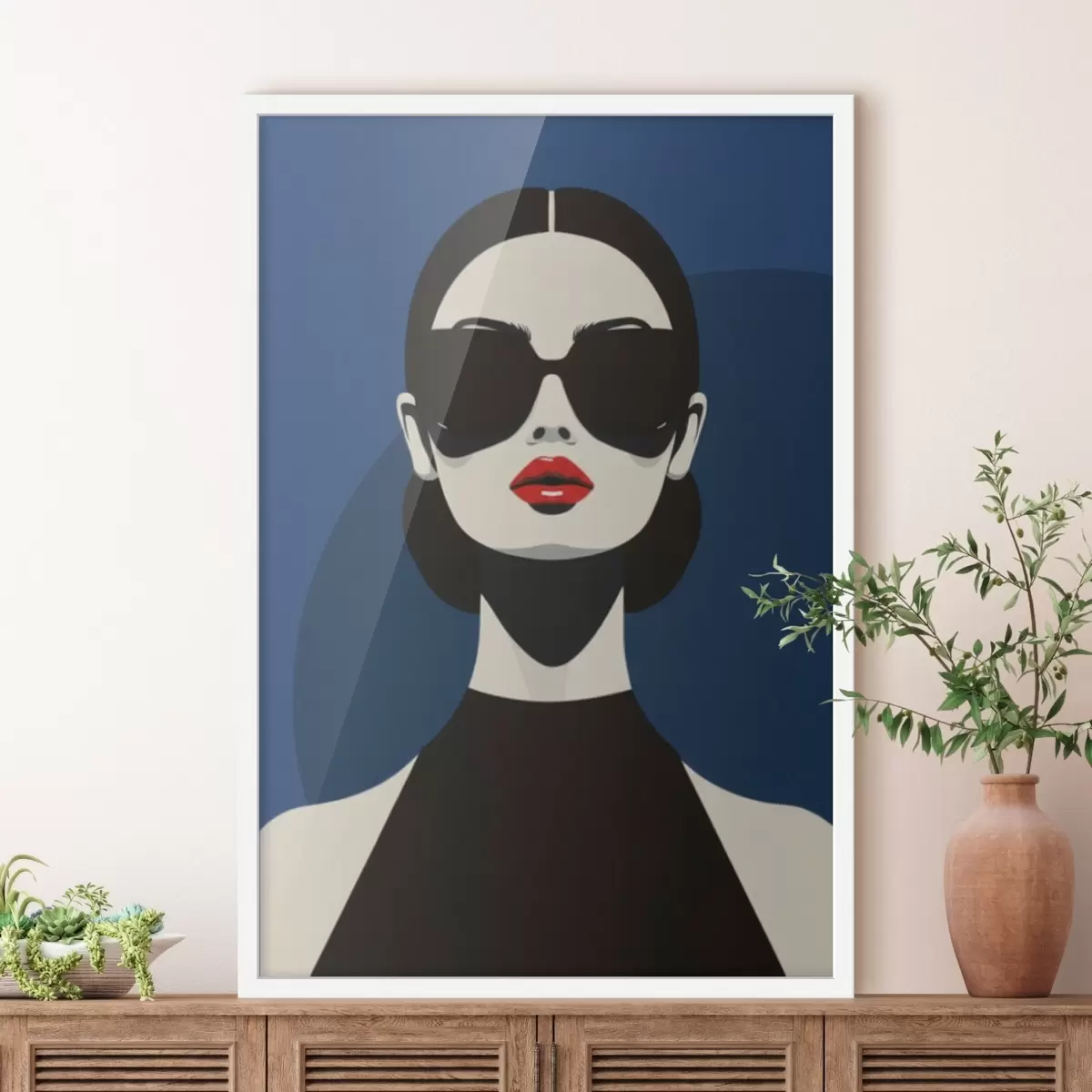 Affiche Portrait d'une fille avec des lunettes f46855
