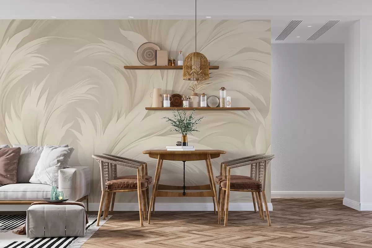 Papier peint photo Feuilles abstraites w04987