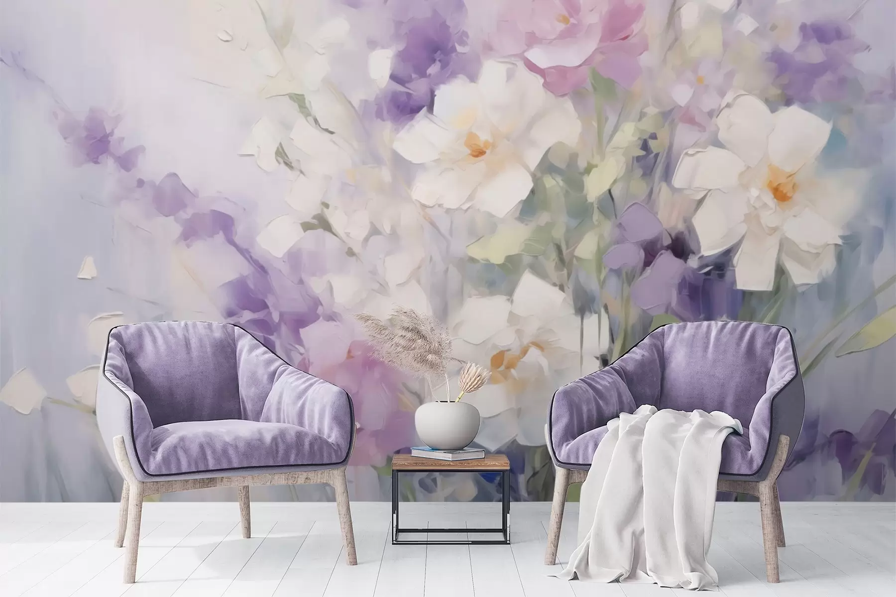 Fotobehang Abstract bloemenboeket w09597