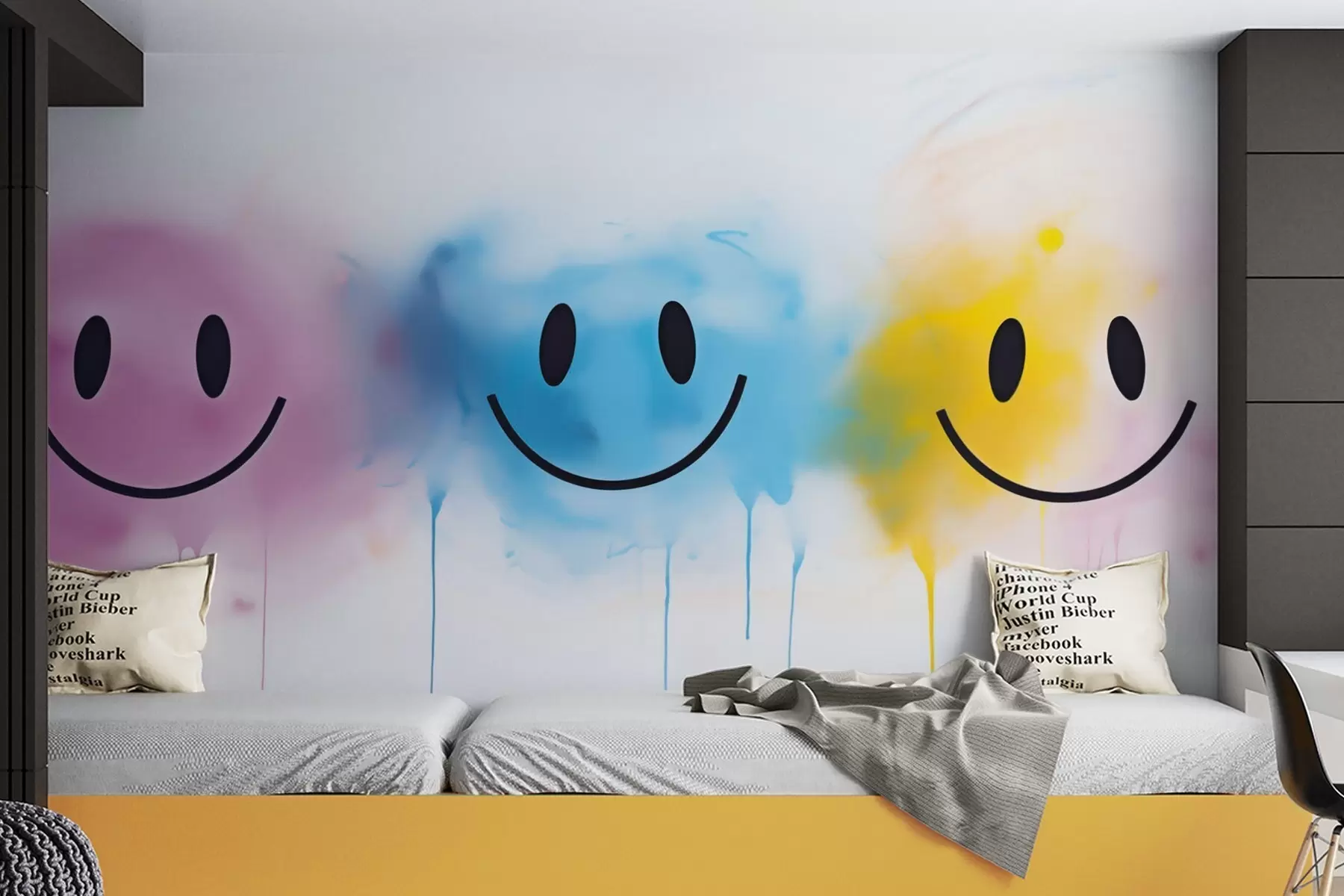 Papier peint photo Smileys w09600