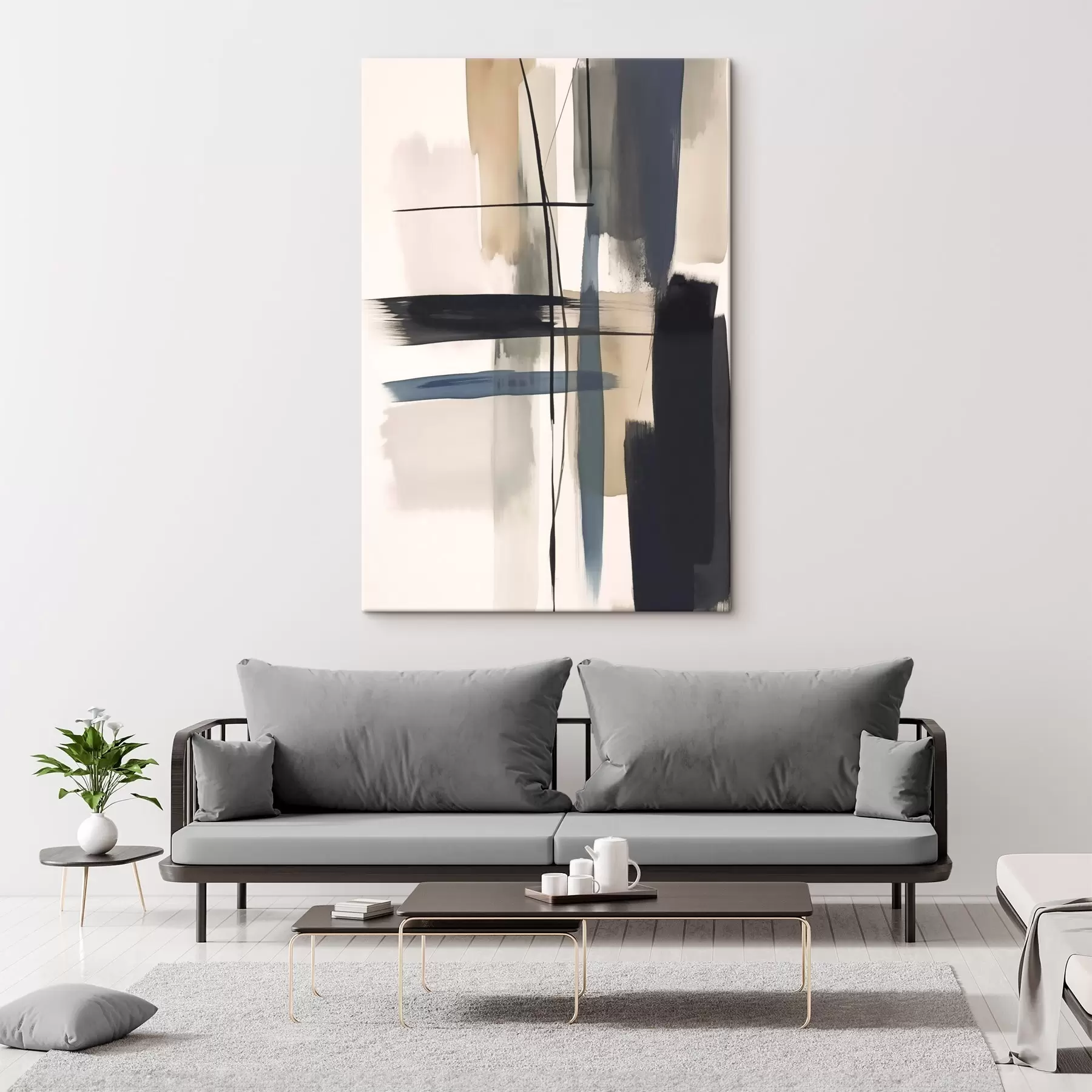  Schilderijen Abstracte imitatie van penseelstreken s46907