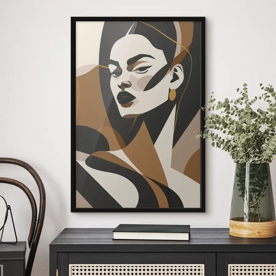 Fotobehang Abstract portret van een vrouw f46905