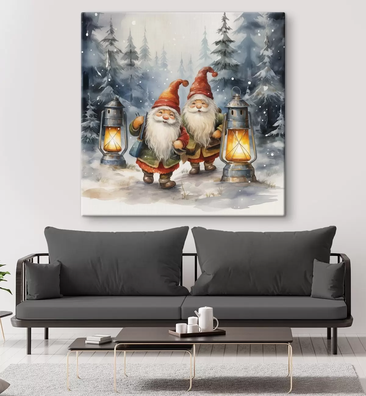  Schilderijen Nieuwjaarskabouters, imitatie-aquarel s46970