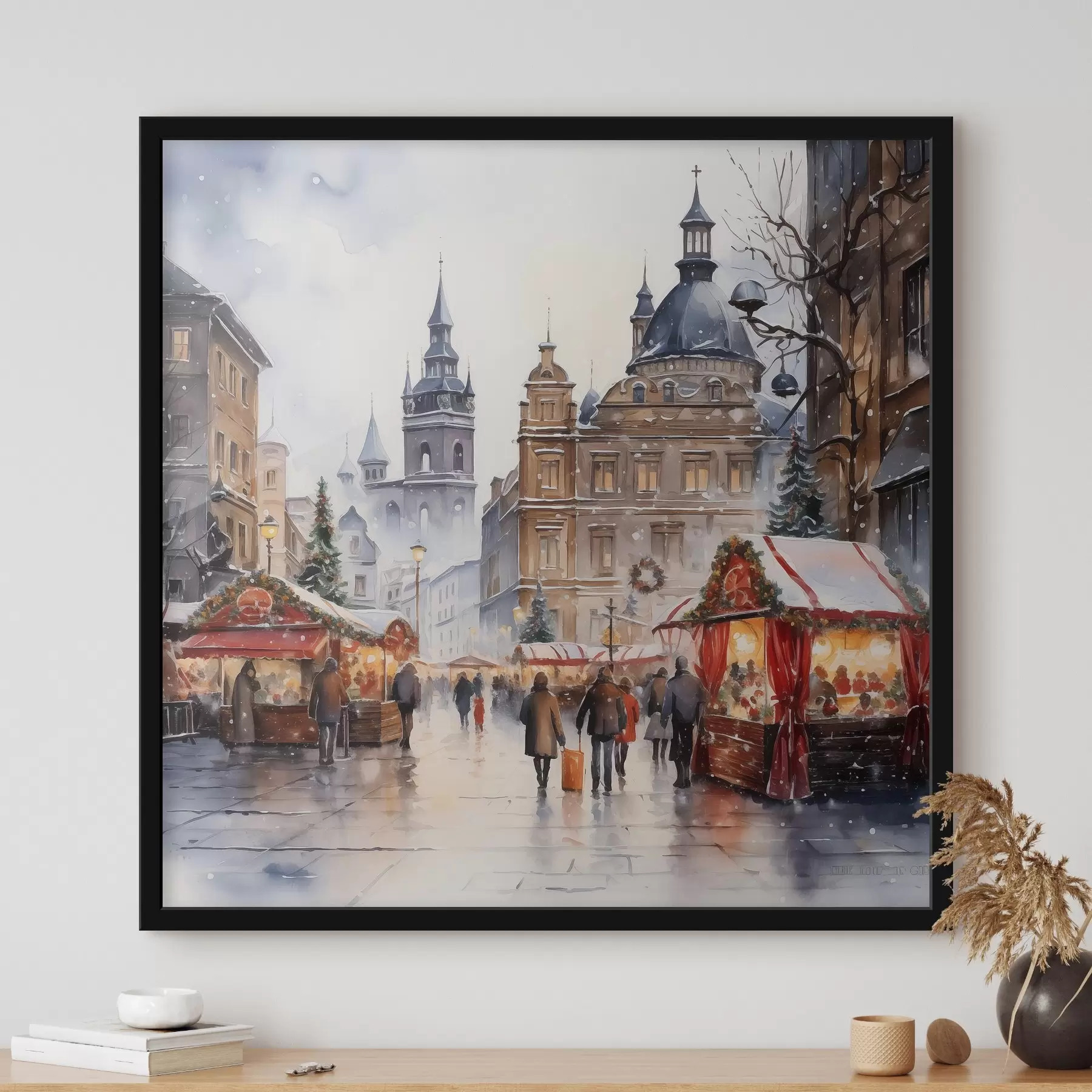 Fotobehang Winter Praag f46968