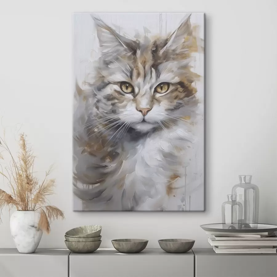  Peintures Peinture imitant un chat s46833