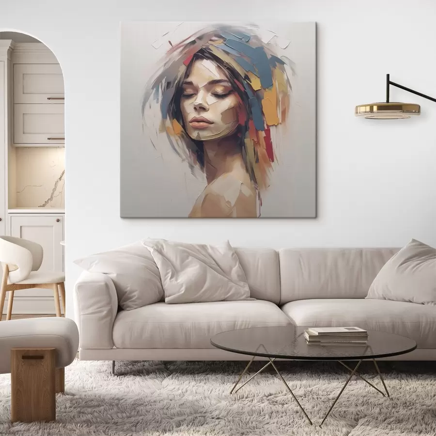  Peintures Portrait abstrait d'une femme s46917