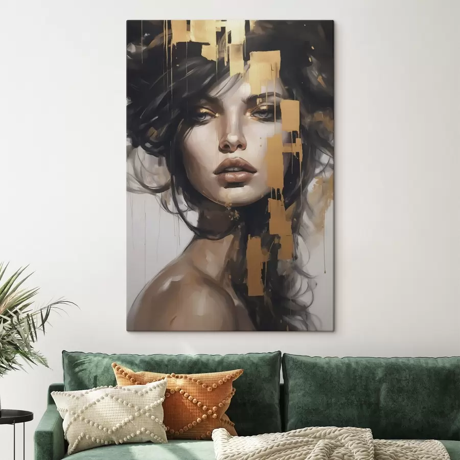  Peintures Portrait abstrait d'une jeune fille s46919