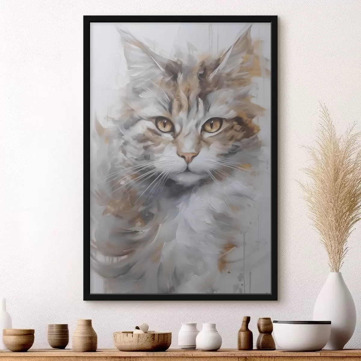 Affiche Peinture imitant un chat f46833