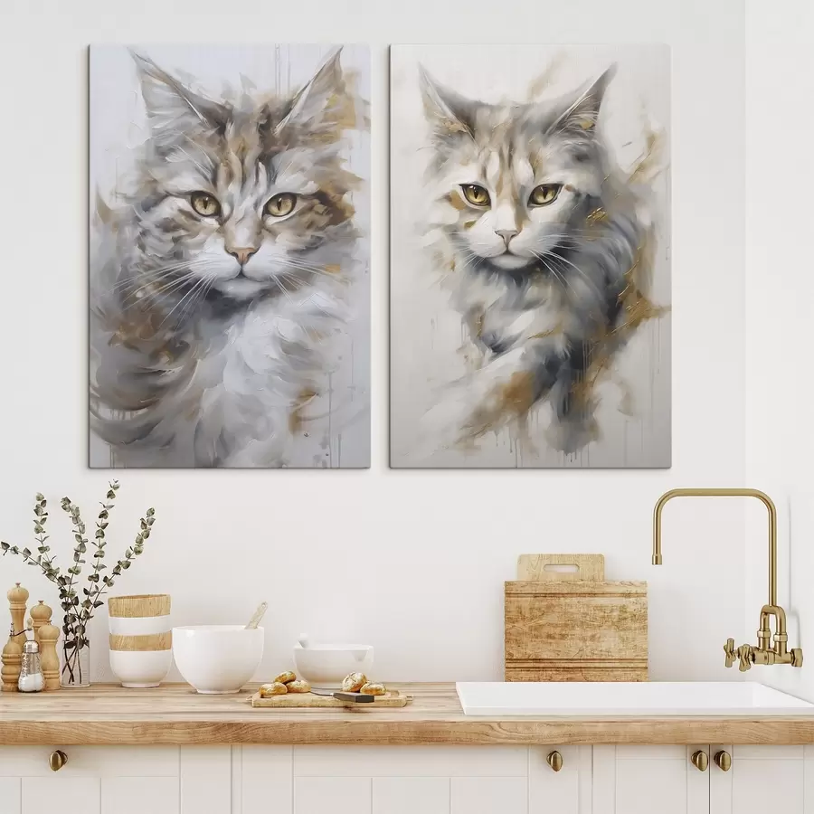  Peintures Peinture imitation chats m01054