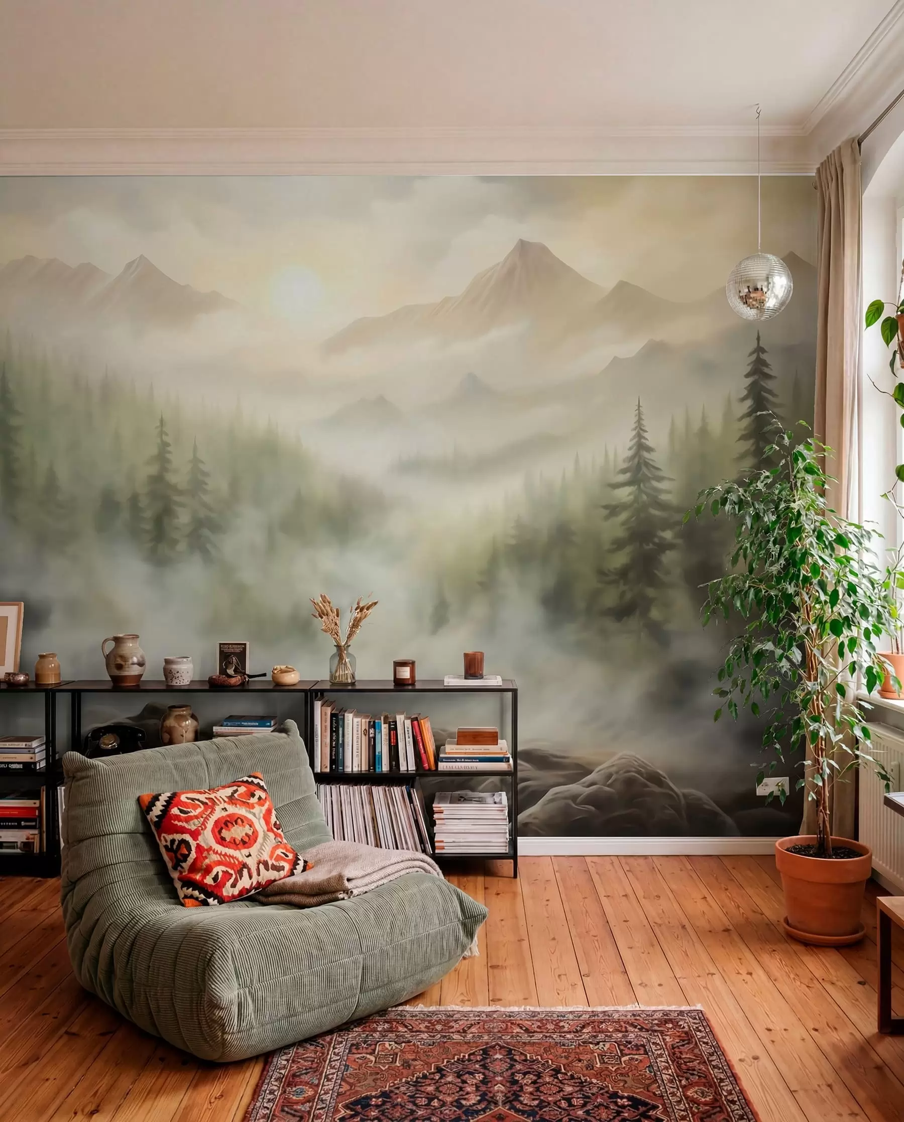 Fotobehang Mist onder de toppen w04730