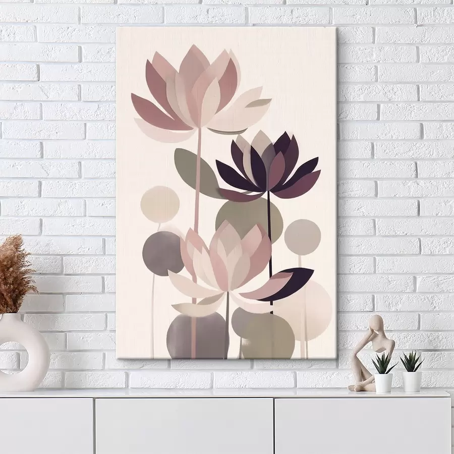  Peintures Fleurs de lotus abstraites s46998