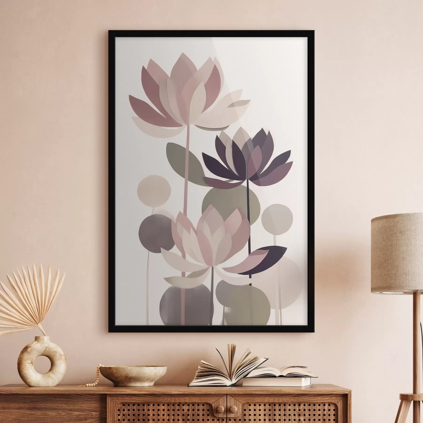 Papier peint photo Fleurs de lotus abstraites f46998