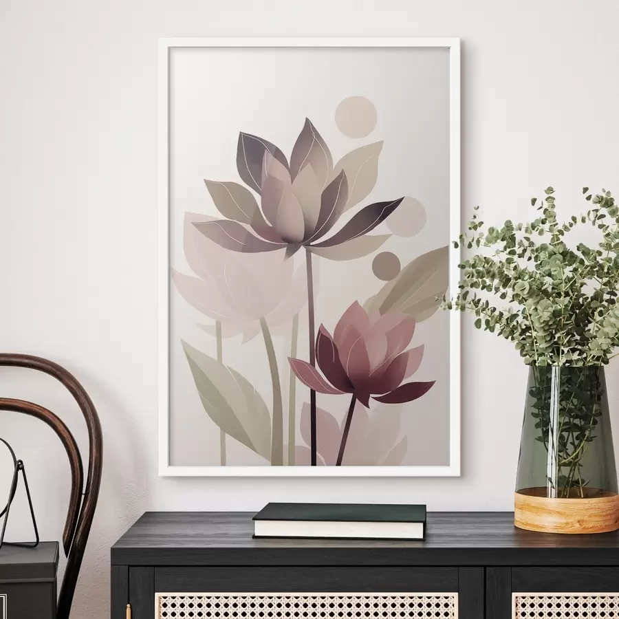 Papier peint photo Fleurs de lotus abstraites f46999