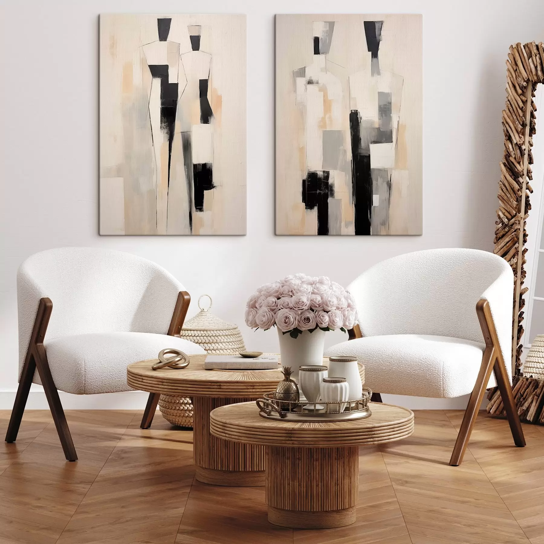  Schilderijen Abstract koppel m01111