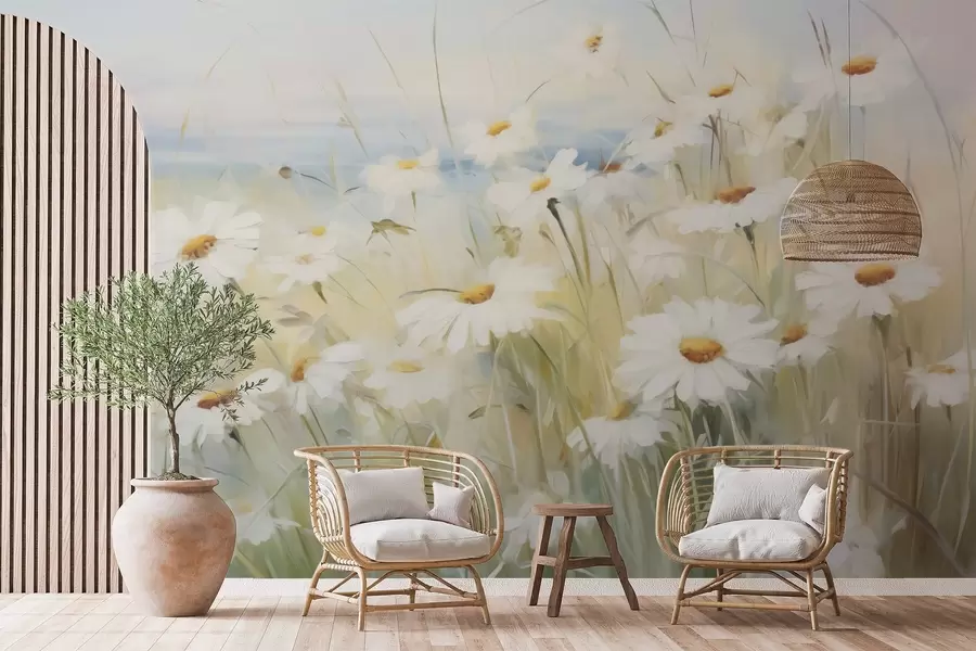 Fotobehang Bloemen veld w05035