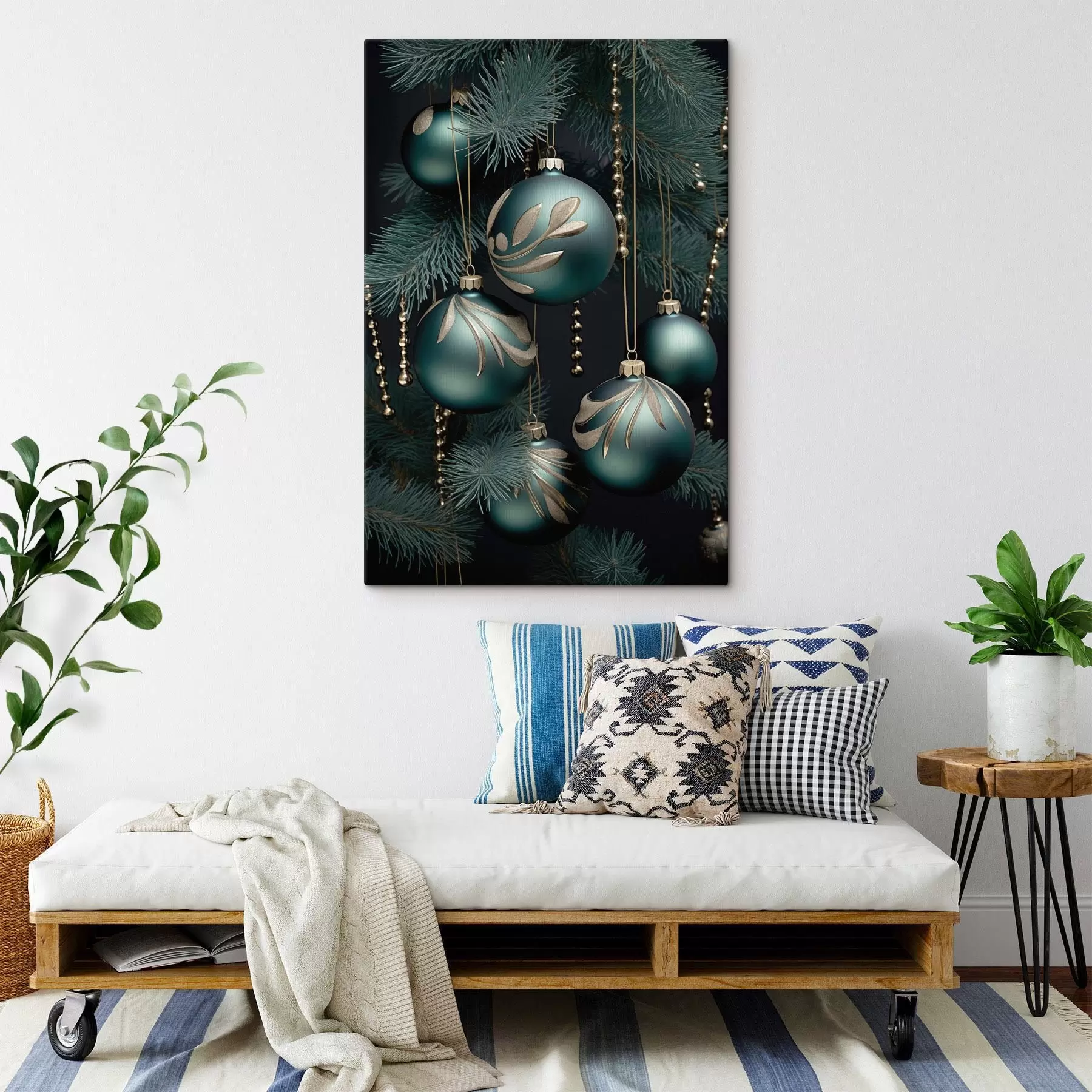  Schilderijen Nieuwjaarsversieringen in de boom s46979