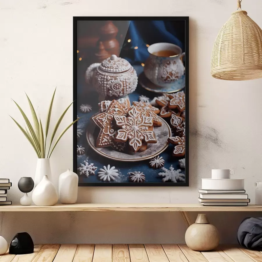 Fotobehang Sneeuwvlokkoekjes f46982