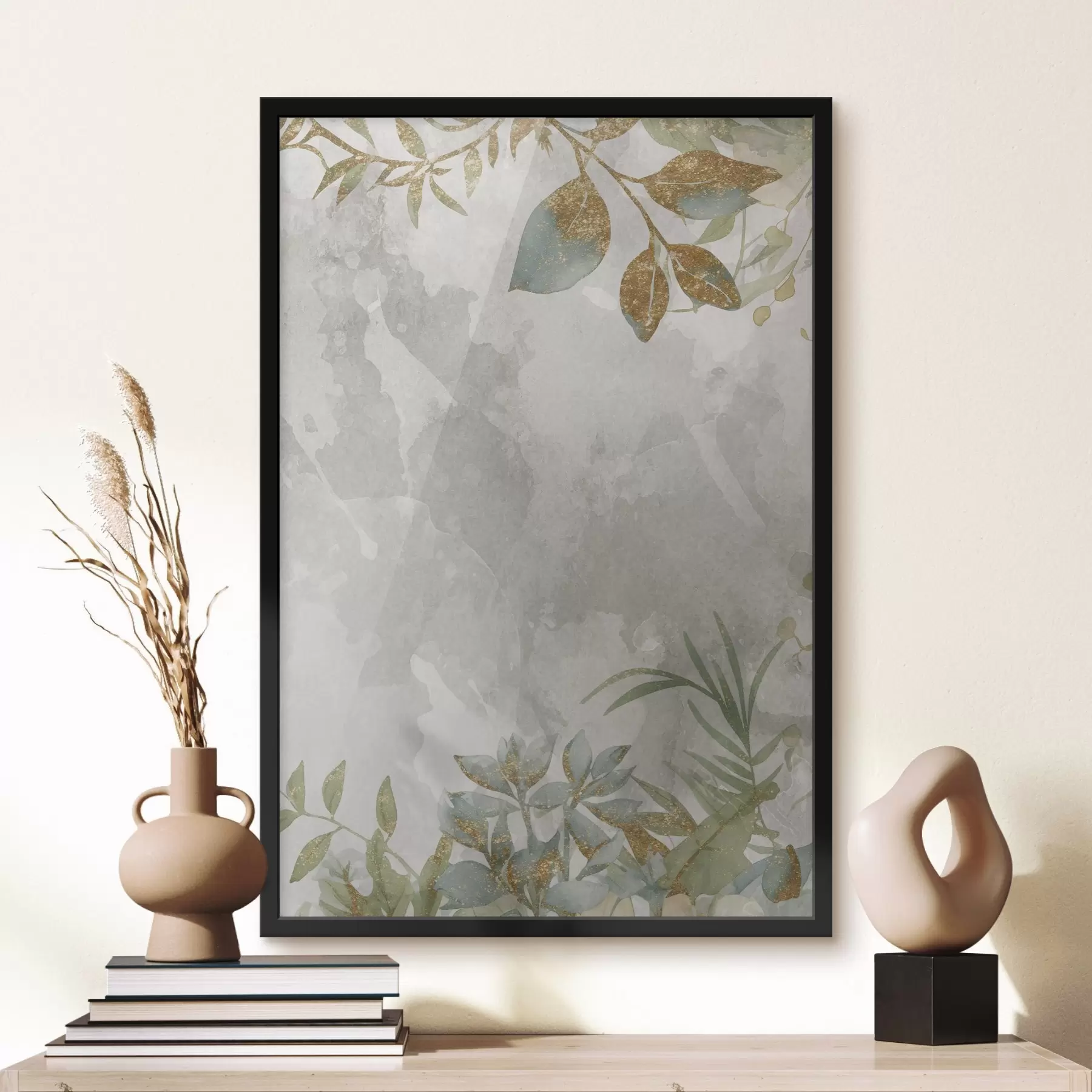 Fotobehang Planten op een lichte achtergrond f46894